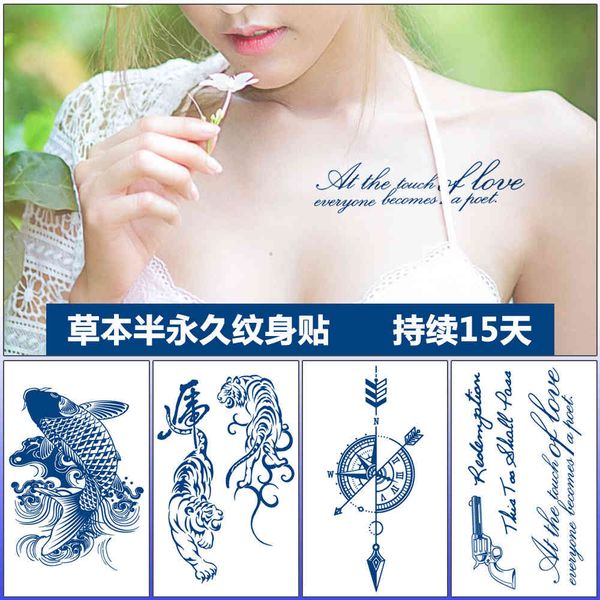 

tattoo paste dumb non reflective juice herbal sticker pure plant semi simulated 14