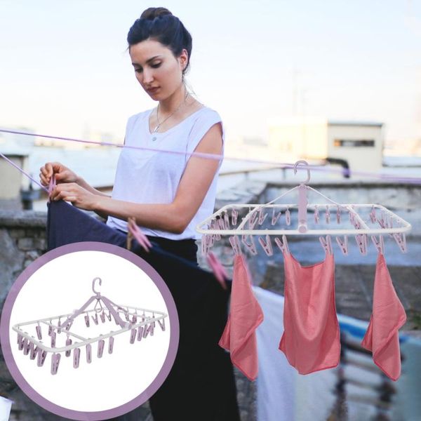 

hangers & racks laundry socks drying hanger rack with 32 clips towels hat clothes