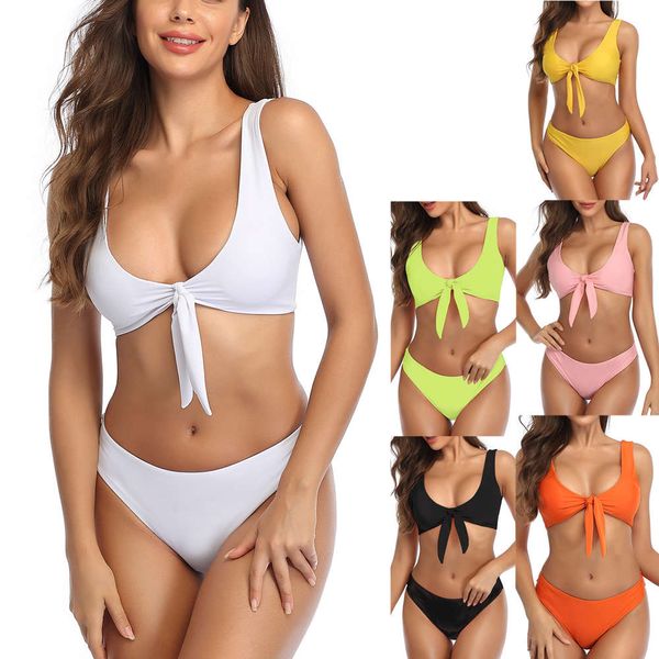 

bow swimsuit women's split multicolor, White;black