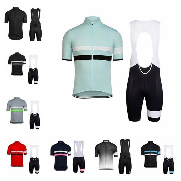 

cycling jersey sets pro team rapha summer men set breathable racing bike sports wear short sleeve mtb bicycle clothing, Black;red