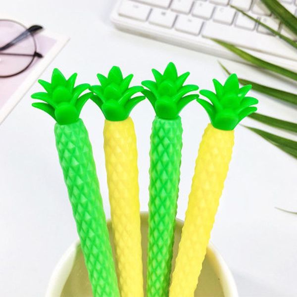 

gel pens 1pcs pineapple pen mm cute novelty stationery kawaii student black writing signing school supplies