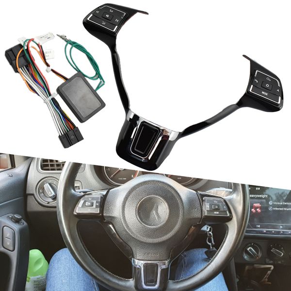 

steering wheel button control switch volume audio phone car accessories for vw jetta golf polo passat hubs