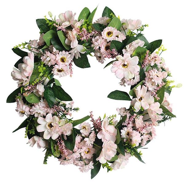 

decorative flowers & wreaths artificial small daisy wreath valentine's day for front door window wall wedding party farmhouse home deco