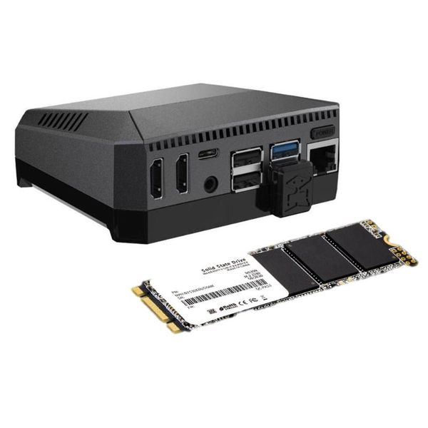 

smart home control argon one m.2 128g/256gb/512gb ssd with raspberry pi 4 case aluminum expansion slot and sata chip