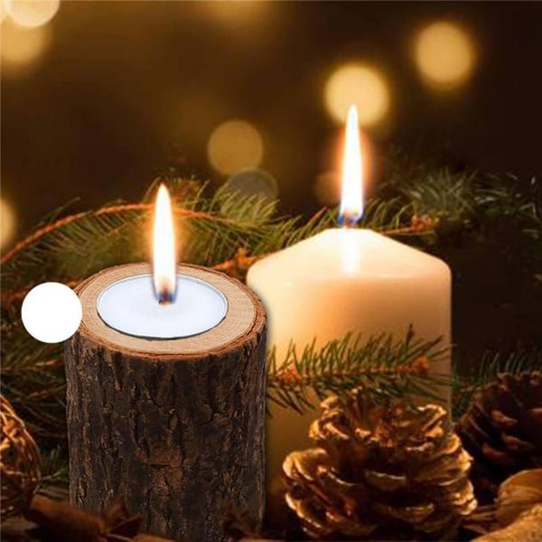 

log candlestick/fleshy flower pot candlestick for the decoration table (wood color) home decor handmade wood ornaments wooden candle holders