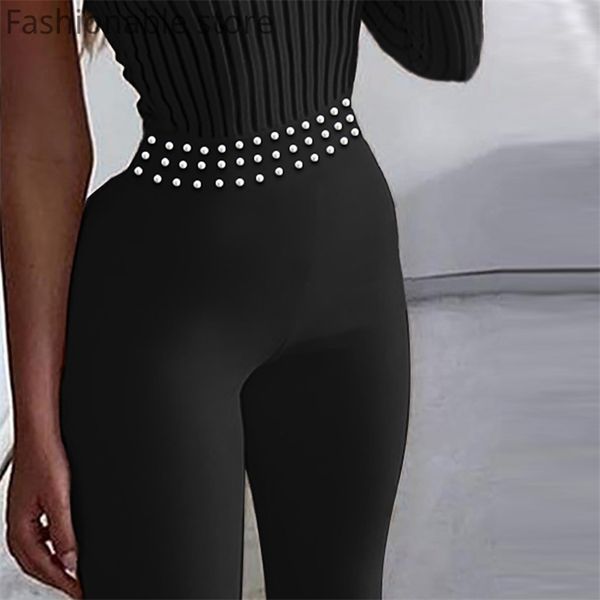 

women single shoulder long sleeve beads design solid color jumpsuit, Black;white