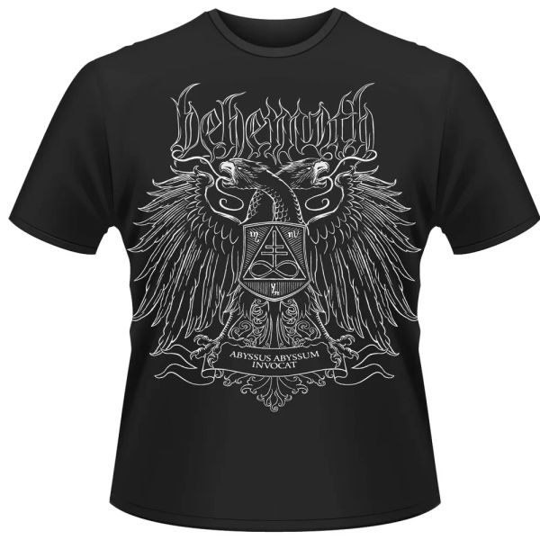 

behemoth abyssus abyssum invocat licensed men t-shirt, White;black