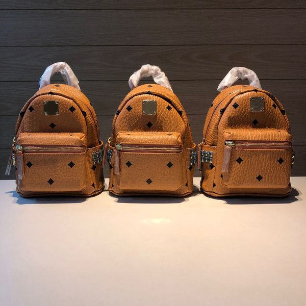 

stark backpack super mini rivet luxurys designers backpacks messenger bag multi-function detachable shoulder strap brown back bags