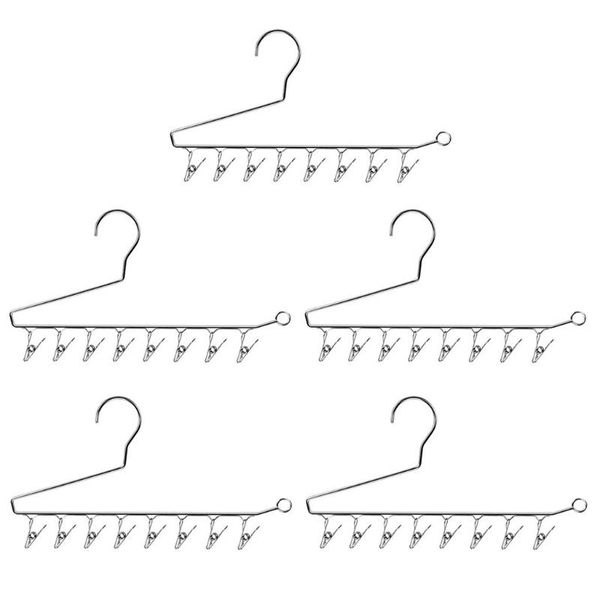 

hangers & racks 5 pcs z shape jeans pants hanger durable anti-rust stainless steel trousers rack
