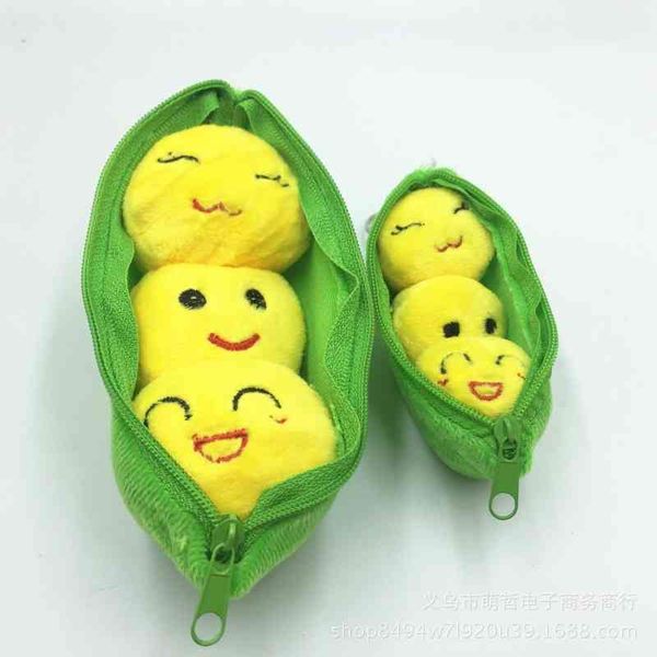 

10cm14cm creative pod plush toy dutch pea keyring pendant doll gift