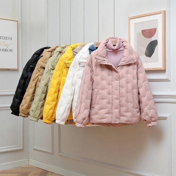 

women's down & parkas 2021 winter women 90% white duck coat korean casual female puffer jacket warm stand collar solid ladies outwear, Black