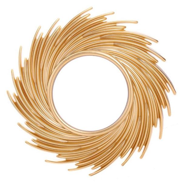 

mirrors sun shape decorative mirror rattan innovative art decoration round makeup dressing bathroom wall hanging