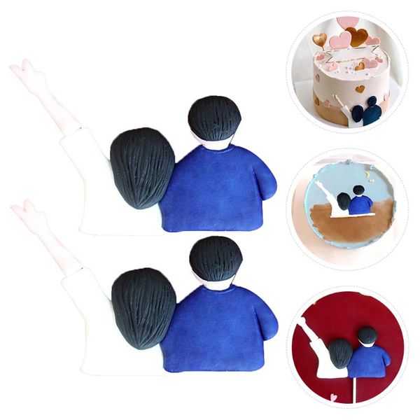 

other festive & party supplies 2pcs creative figure couple inserts cake