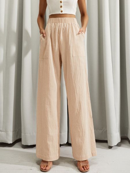 

luukse high waist wide leg pants z0xm#, Black;white