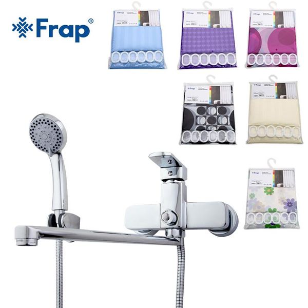 

frap one set brass body 35cm length nose bathroom shower faucet with abs head curtain f2273yl sets