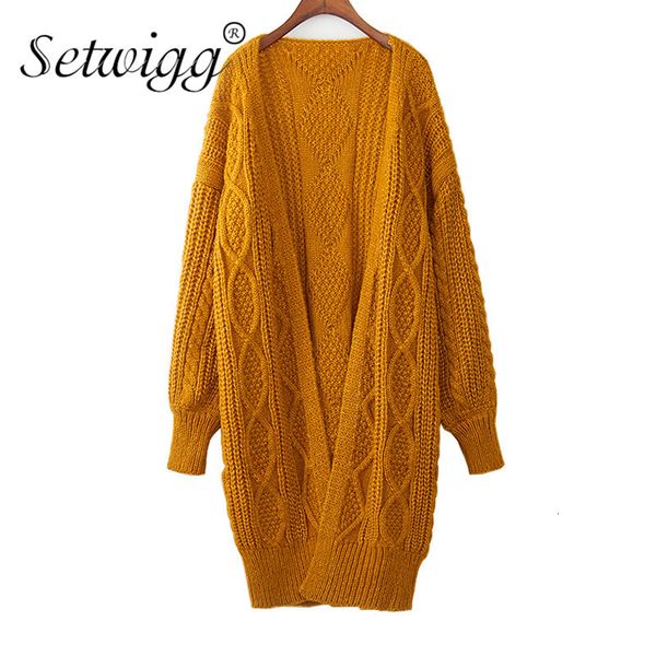 

sweaters autumn knitted swearter cardigan for women sleeve twist knit casual loose open stitch long sweater outerwear, White;black