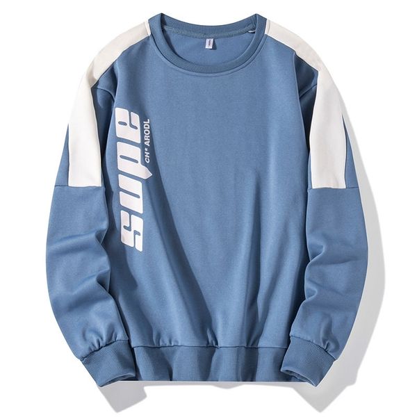 

men's casual round neck sweater autumn 2020 new youth men's korean loose fashion sports fitness top, Black