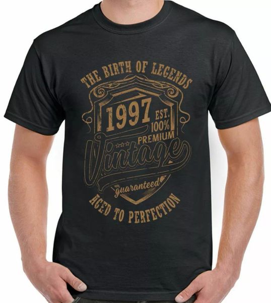 

24th birthday 1997 man funny 24 age gift the birth "of legends, White;black