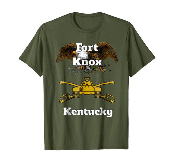

fort knox armor branch military design t-shirt, White;black