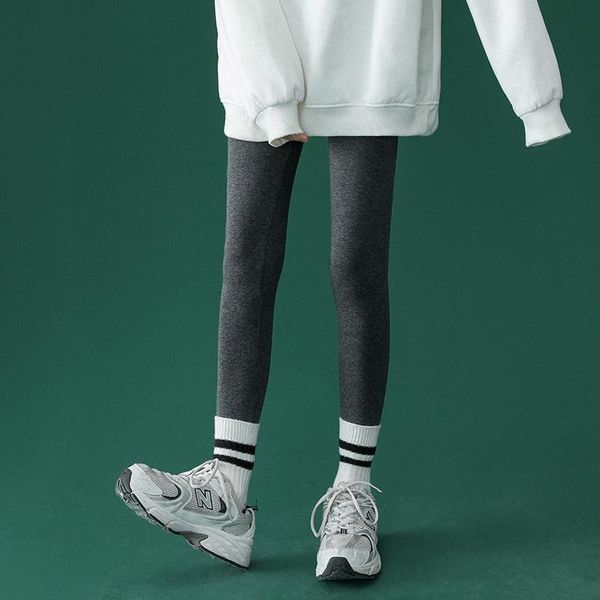 

women's pants & capris 2021 style leggings spring and autumn wear slimming versatile skinny tight high waist magic black, Black;white