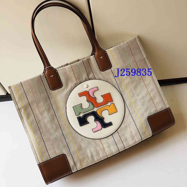 

outlet tb style canvas shopping bag large size can carry on one shoulder, leather luxuryss designerss yw