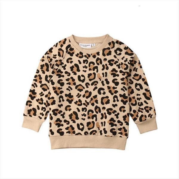 

spring kids baby girl boy long sleeves leopard print t shirt sweatshirts jacket coat autumn clothing, Black