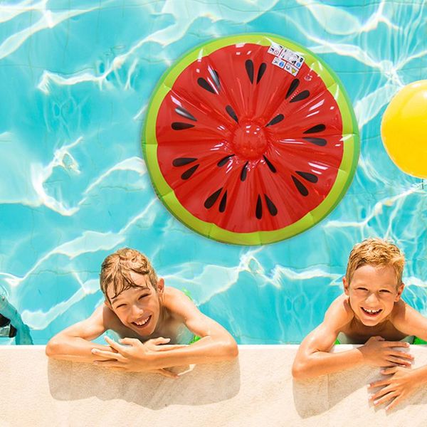 

inflatable floats & tubes watermelon floating raft air mattress pool party kids water game toys outdoor grass play