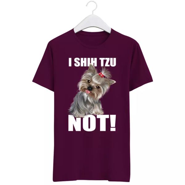 

pet cute design i shih tzu not tee puppy dog animal t-shirts gift new, White;black