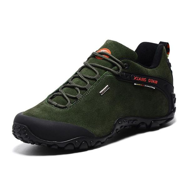 

men outdoor walking hikking shoes non-slip climb trekking workout shoes comfortable waterproof hiking sneakers 05, Black