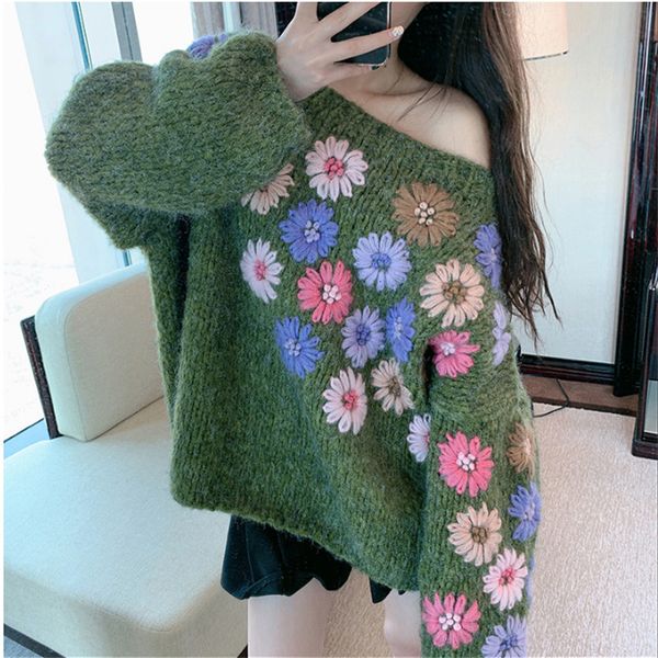 

women's sweaters fleur-style fashionable printed shirt, winter sweaters for women with large, loose-sized shirts i85f, White;black