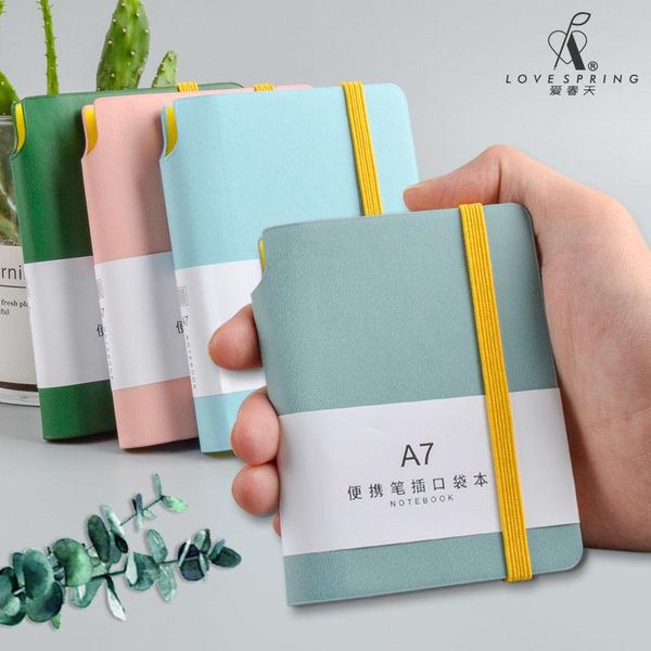 

mini notebook portable pocket notepad memo diary planner agenda organizer sketchbook office school stationery 100sheet notepads, Purple;pink