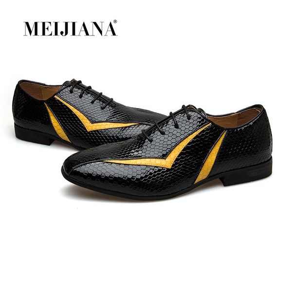 

dress shoes meijiana l ightning style men's loafers genuine leather shoe for men oxfords brand banquet, Black