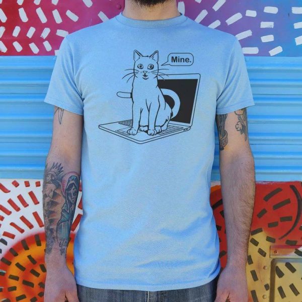 

cat conquers lapt-shirt | short sleeve graphic tee, White;black