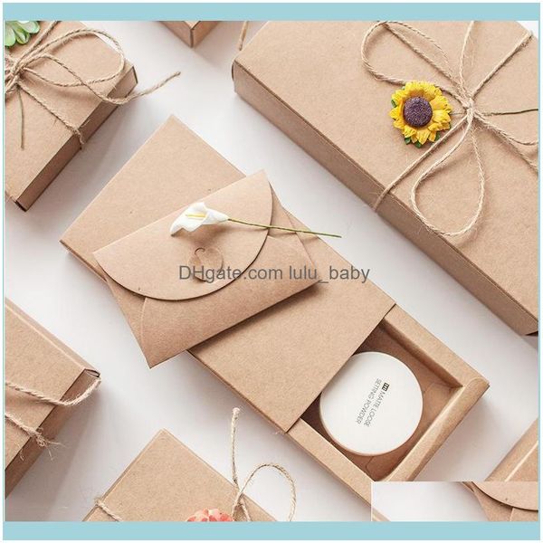 J￳ias Exibir j￳ias JewelryJewelry Bolsas de bolsas imita￧￣o de flores secas Kraft Box Box Party Party Packaging Paper Wedding Birthday Handma