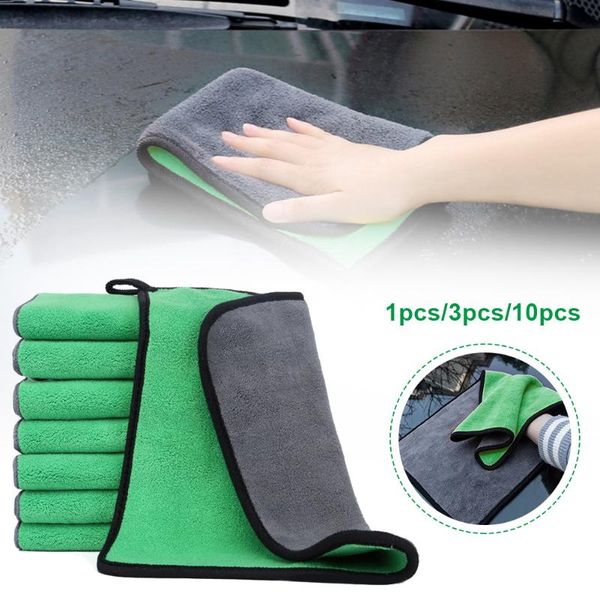 

car sponge wash microfiber towel cleaning drying cloth hemming care detailing for glass window