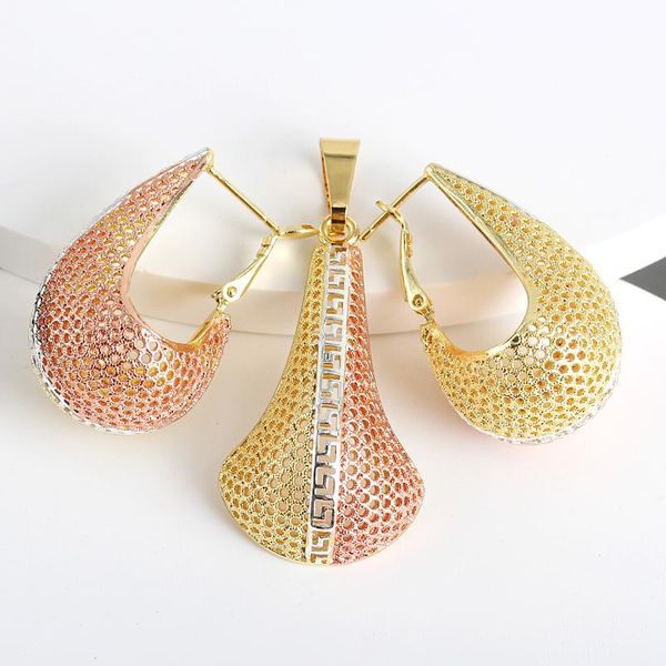 

earrings & necklace fashion jewelry bohemia sets for women pendant flower engagement findings, Silver