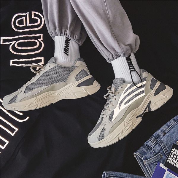 

2021 women mens running shoes fashion students outdoor sports sneakers beige grey green size eur 39-44 code 73-c293