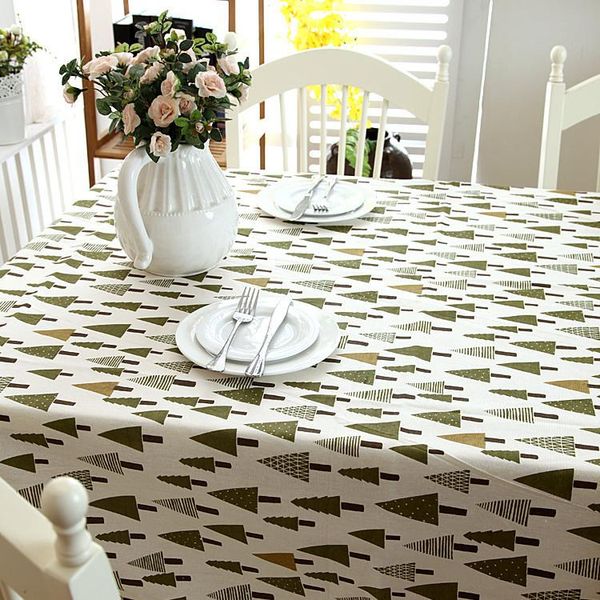 

table cloth 2021 designed plant printed cotton&linen lace tablecloth