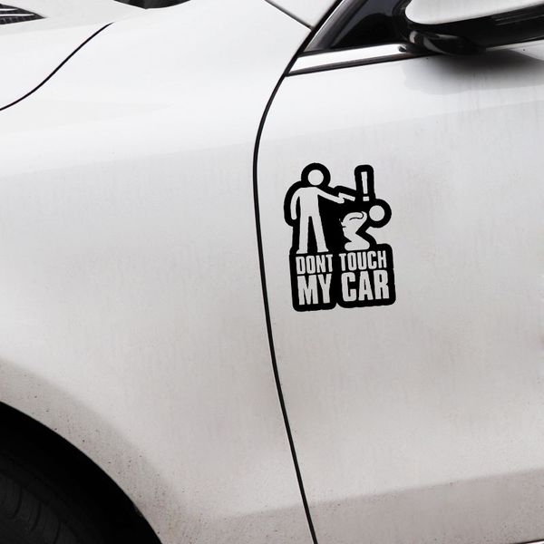 

11cm*15cm dont touch my car fun vinyl decal car sticker black silver accessories