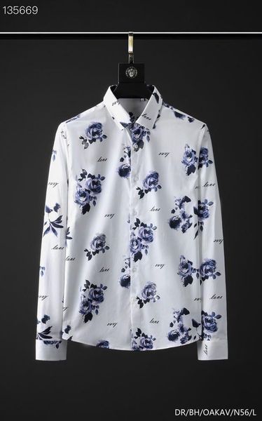 

men's casual shirts zk1415 fashion 2021 runway luxury european design party style clothing, White;black