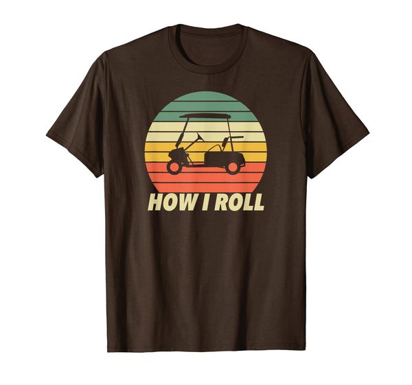 

how i roll golfing cart shirt, White;black