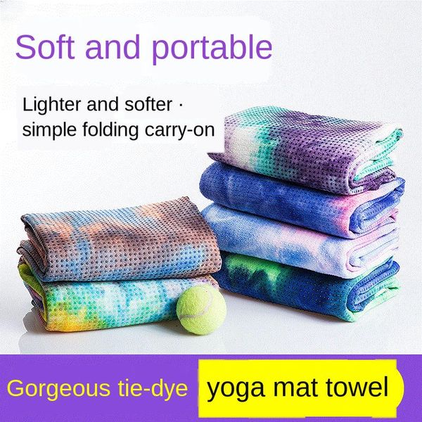 

microfiber sports quick-drying easy-to-wash absorbent printed yoga towel hood tie-dye mat mats