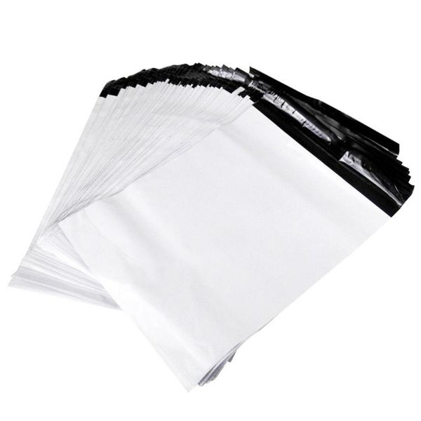 

gift wrap 100pcs mail bags thickened express courier mailing bag (white)