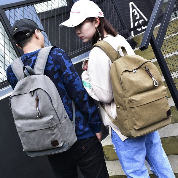 

fashion trend backpack casual canvas backpack school schoolbag 8016
