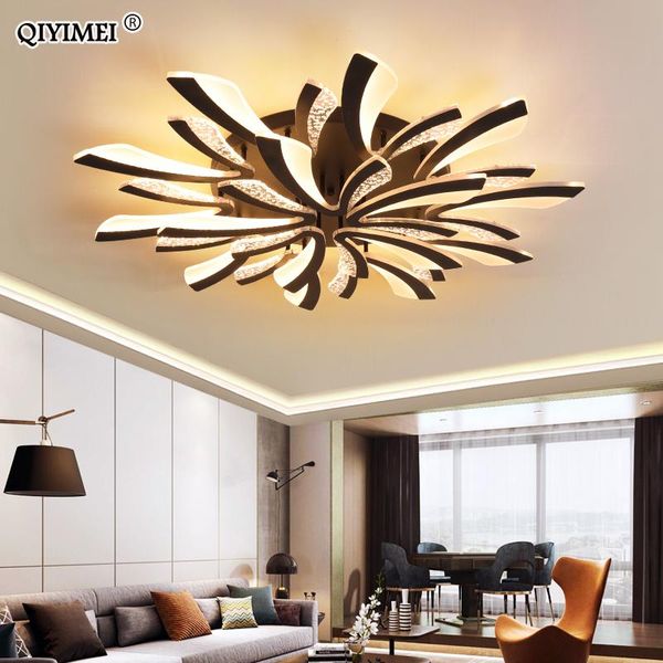 

chandeliers modern led ceiling chandelier lights for living room bedroom dining study white black body ac90-260v fixtures