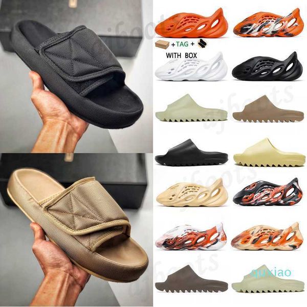 

2021 foam kanye clog west sandal triple black slide slipper women mens tainers bone designer beach sandals slip-on shoes #898 zlh
