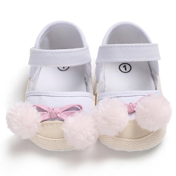 

cute baby girls shoes designer cloths soft sole non-slip prewalker bowknot pompon princess for 0-18months first walkers