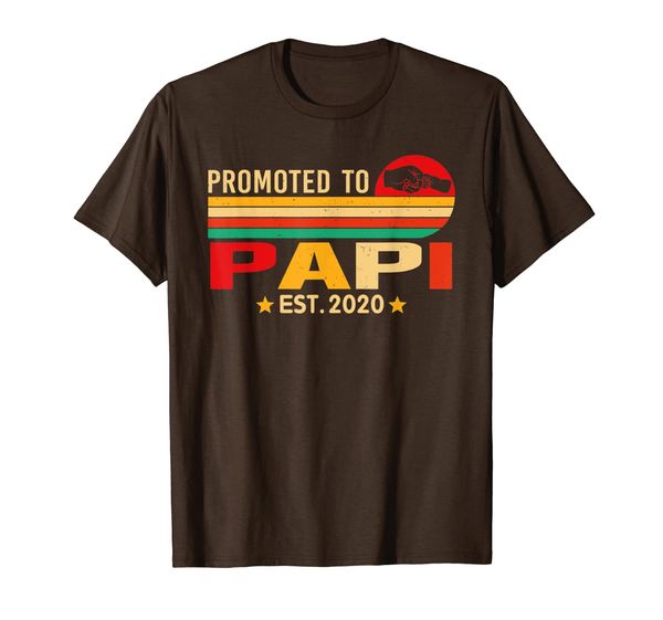 

Retro Vintage Promoted To Papi Est 2020 gift Father Day T-Shirt, Mainly pictures