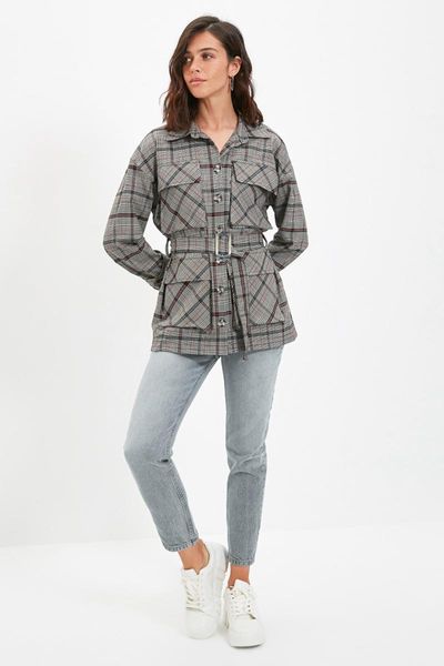 

women's jackets trendyol gusset jacket twoaw22ce0376, Black;brown