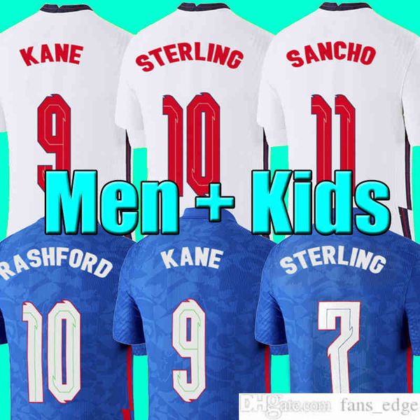 

thailand quality england soccer jersey euro cup 2021 kane sterling rashford sancho mount 20 21 national teams football shirts men + kids kit, Black;red